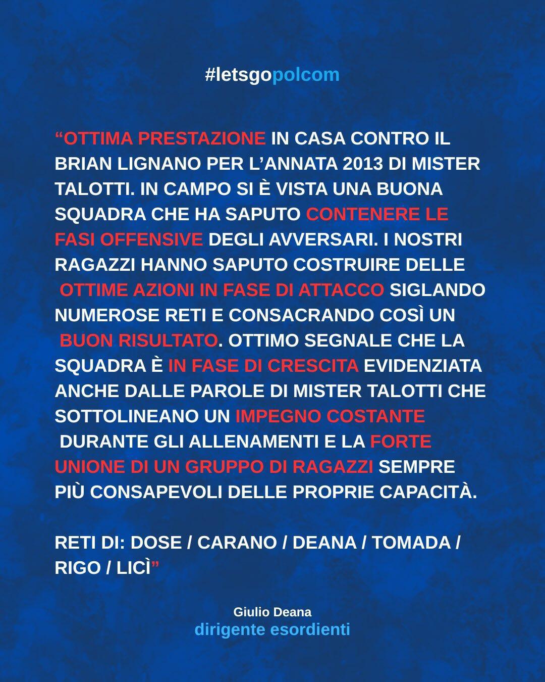 Voci dal campo: weekend 22/23 novembre