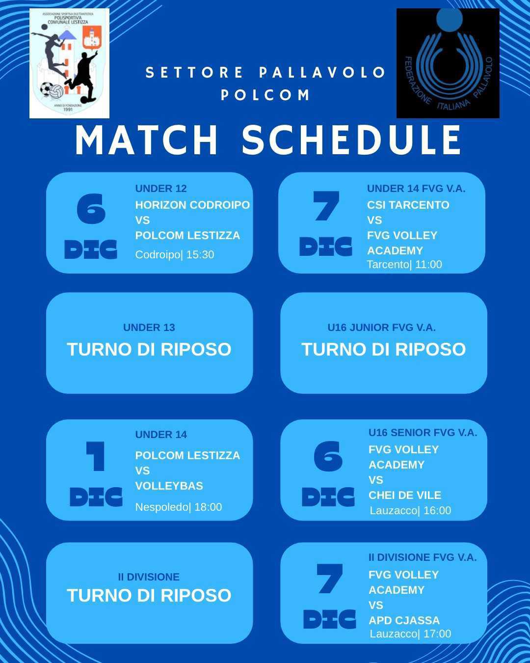 Match schedule