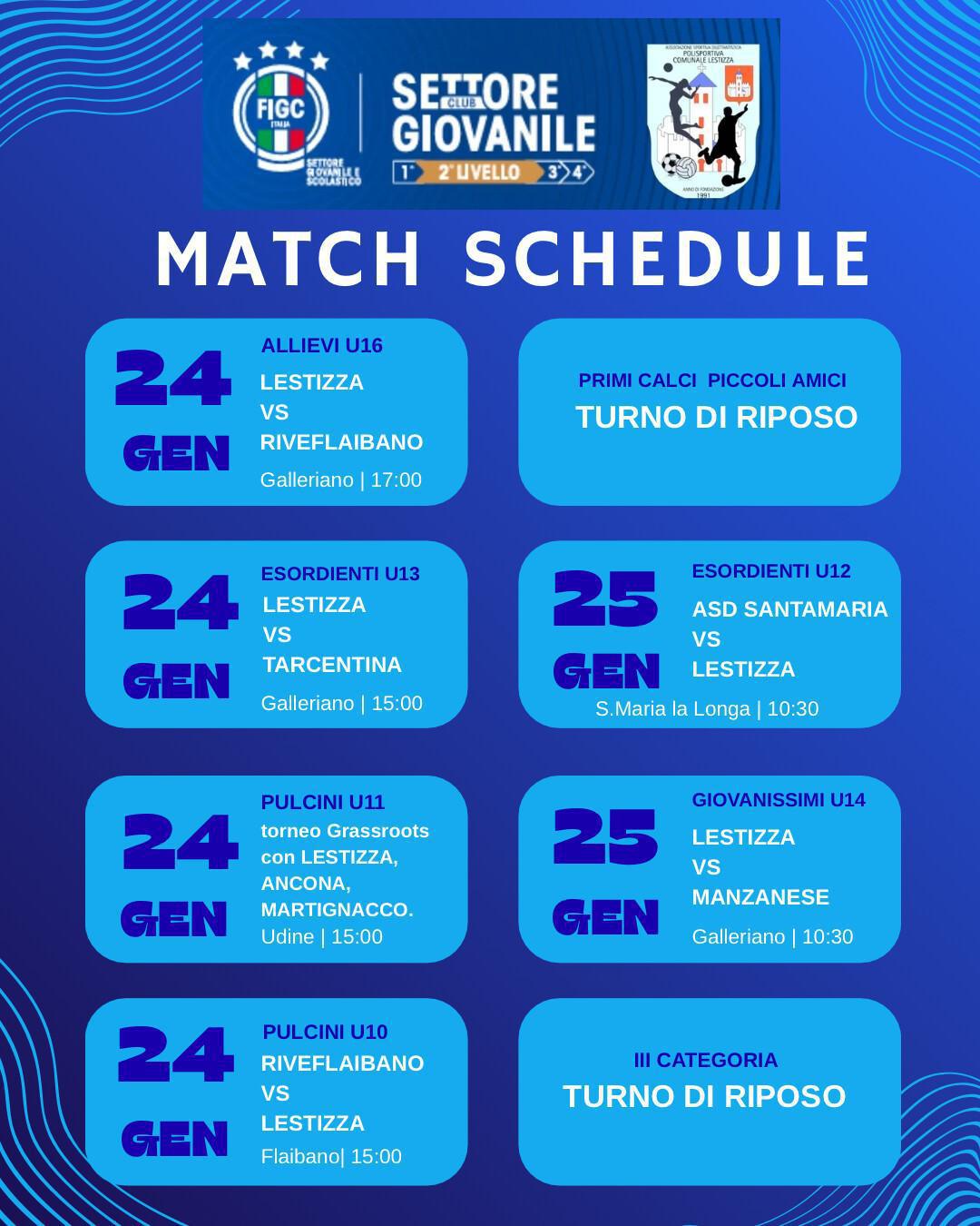 calendario settimanale