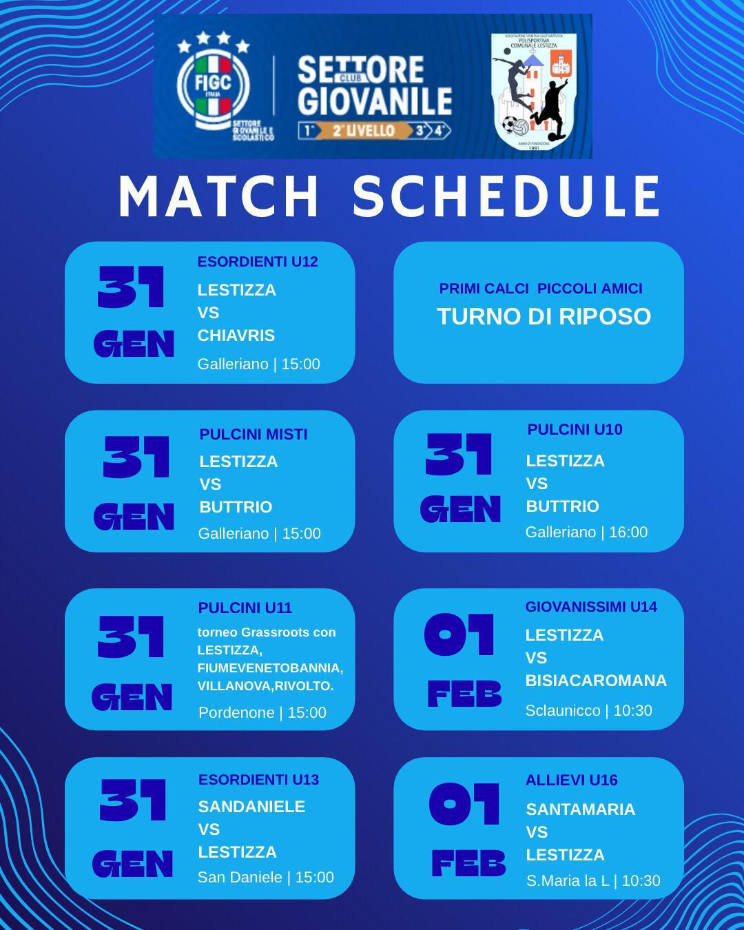 Programmi della settimana 