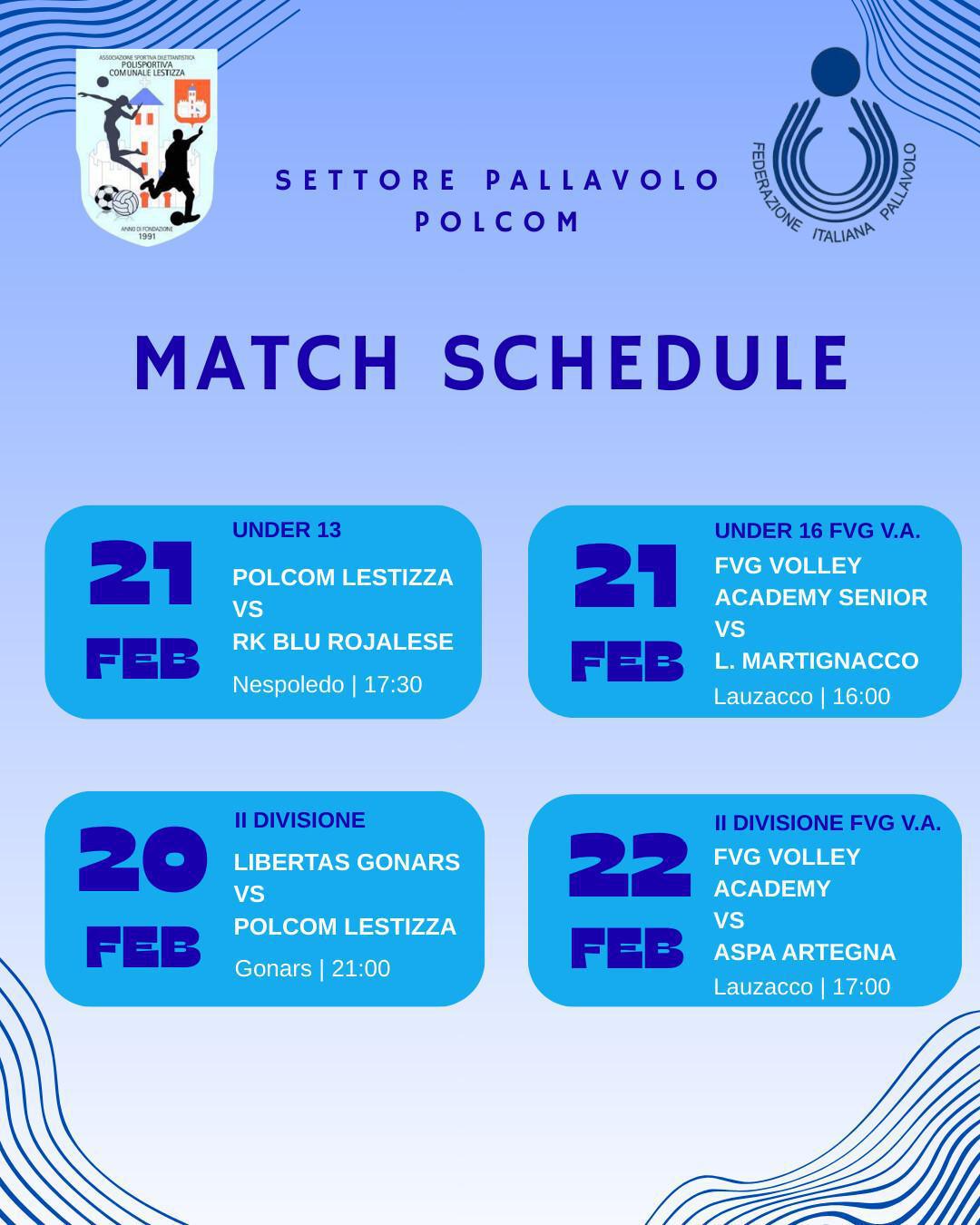 calendario della settimana 