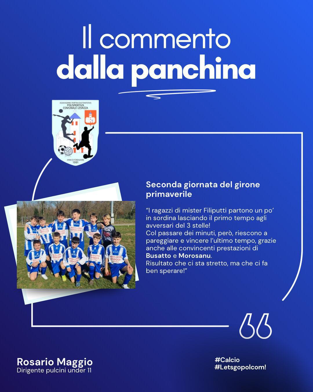 il commento dalla panchina 