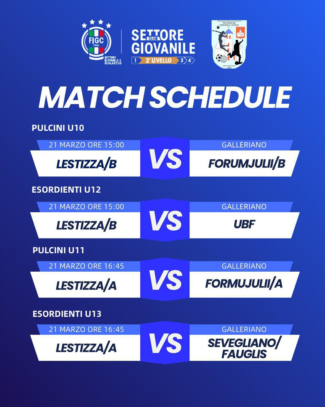 Match schedule 