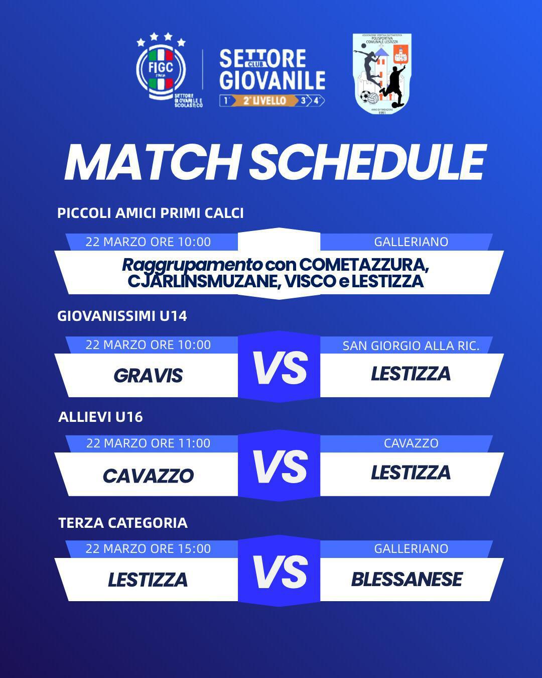 Match schedule 