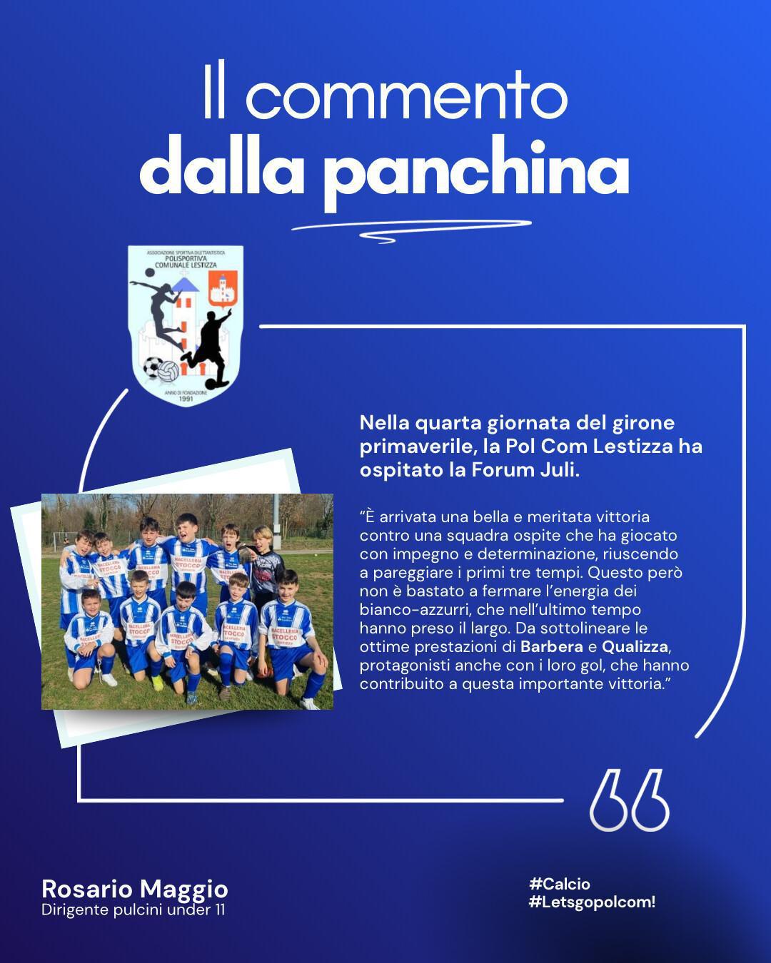 Il commento dalla panchina 