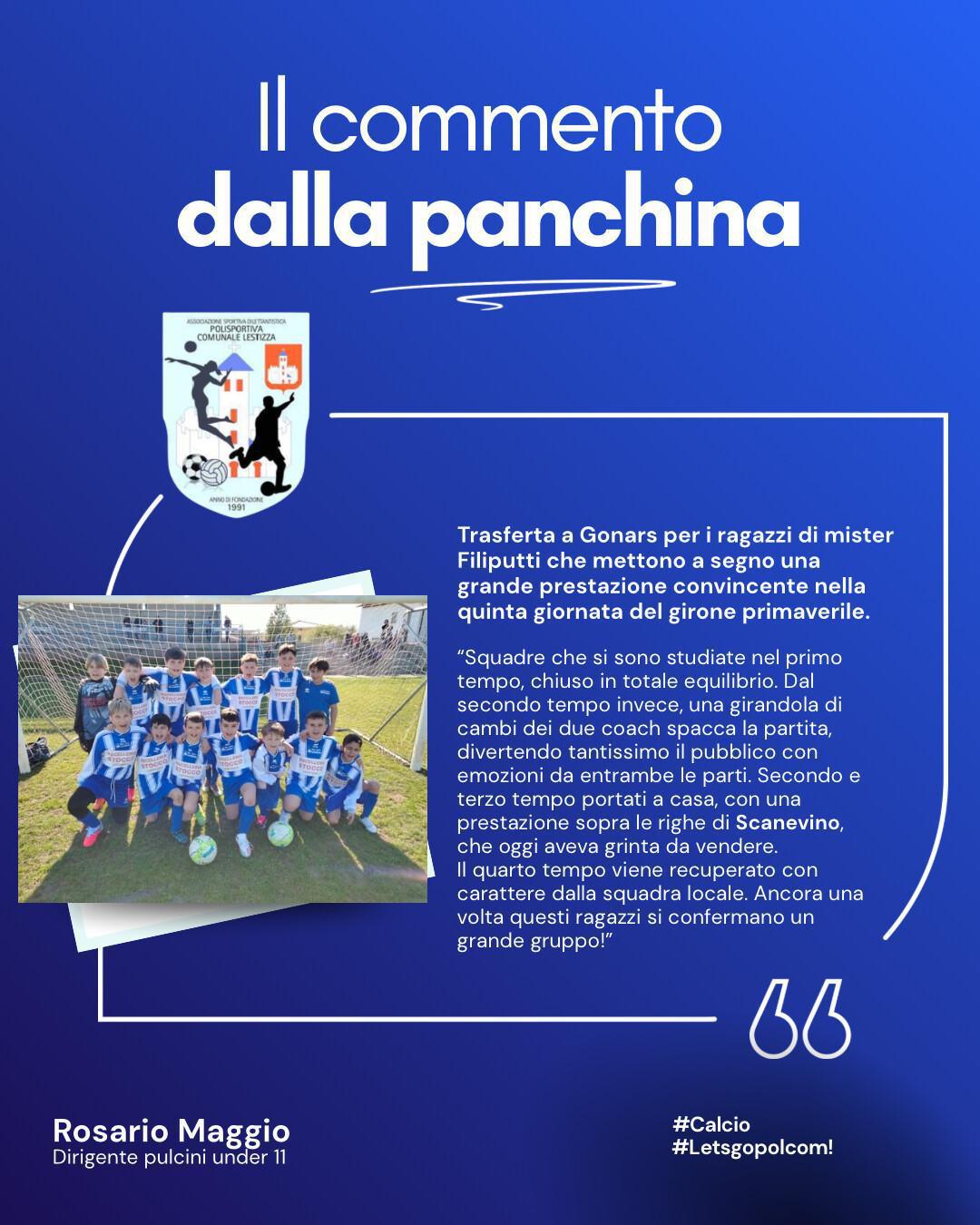 il commento dalla panchina 