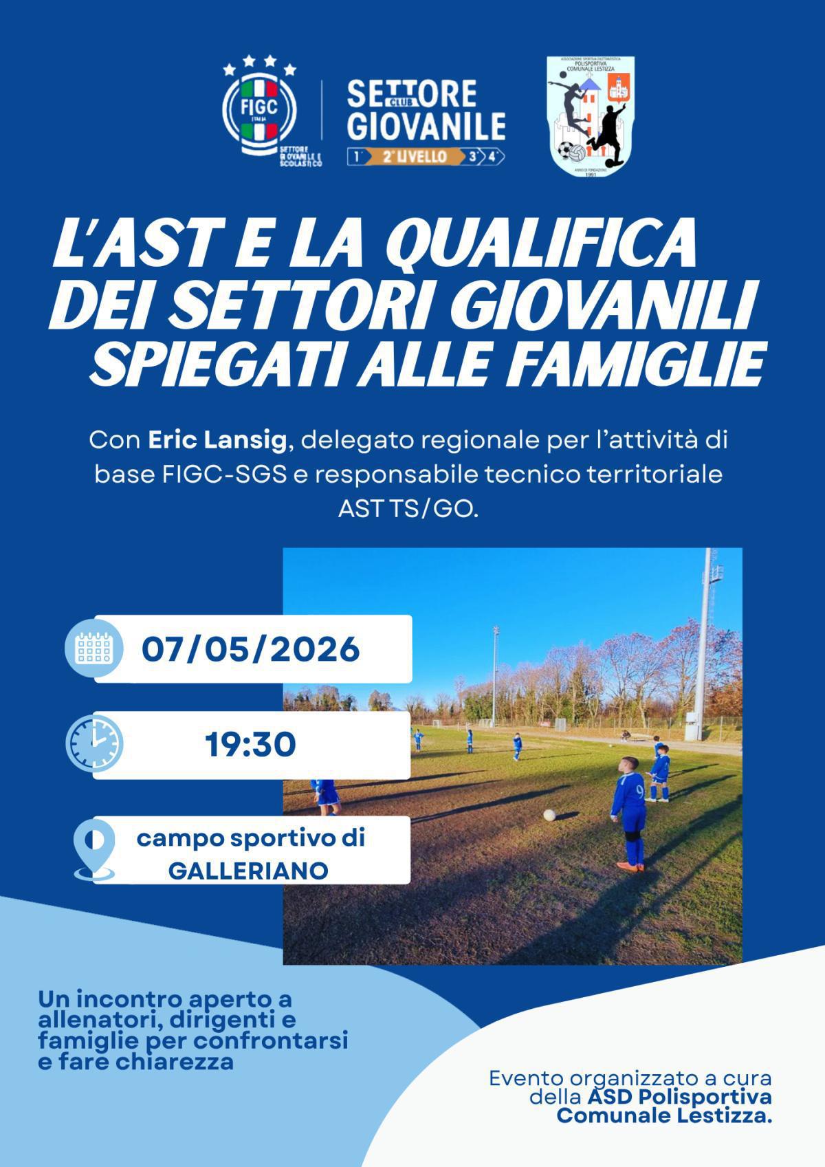 L'AST E LA QUALIFICA DEI SETTORI GIOVANILI L'AST E LA QUALIFICA DEI SETTORI GIOVANILI