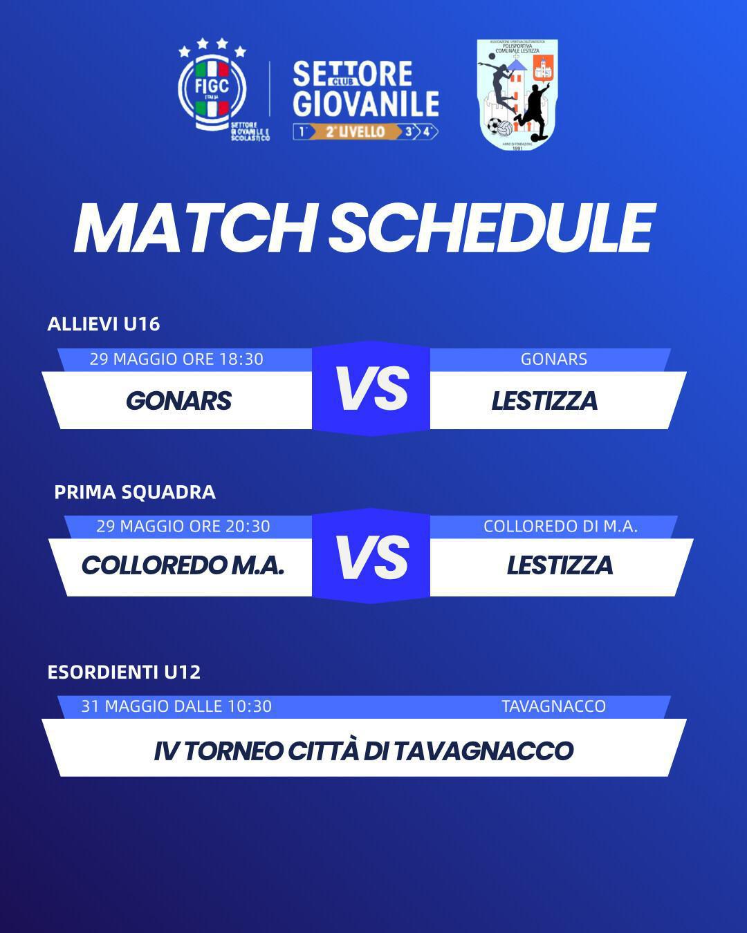 Calendario della settimana
