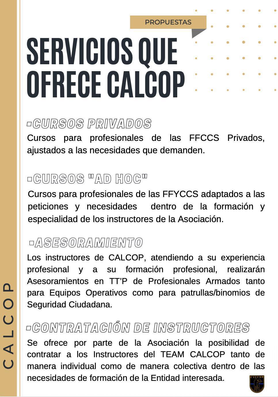 ASOCIACIÓN CALCOP TÁCTICA POLICIAL ASOCIACIÓN CALCOP TÁCTICA POLICIAL