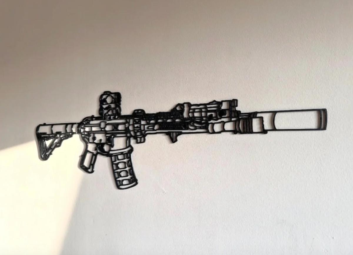 FUSIL M4 DECORACIÓN PARED