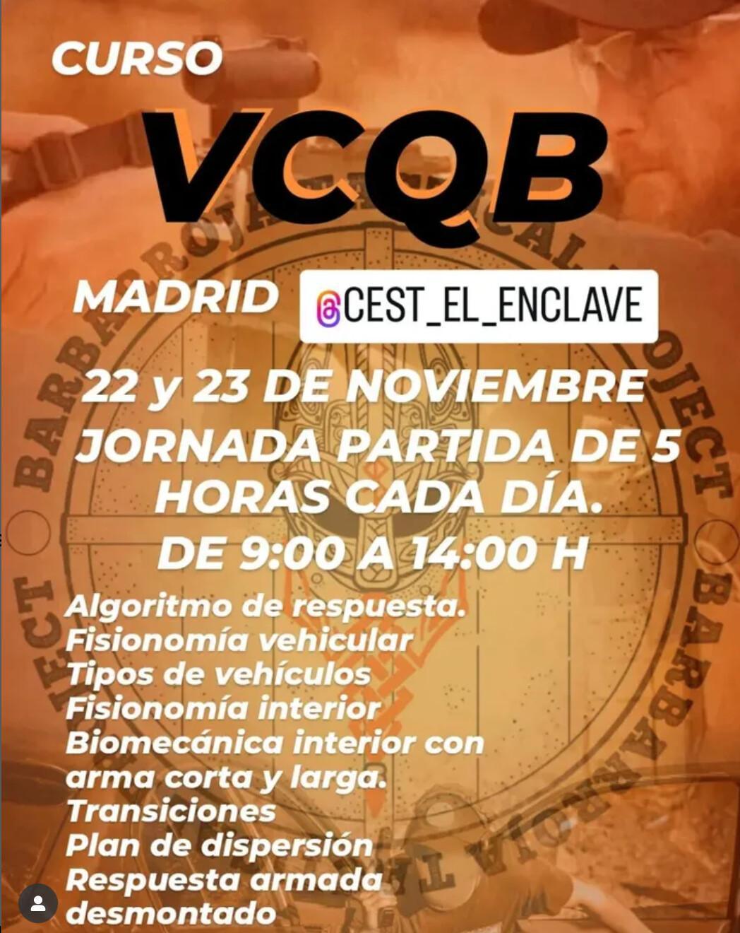 CURSO VCQB BARBARROJA TACTICAL CURSO VCQB BARBARROJA TACTICAL