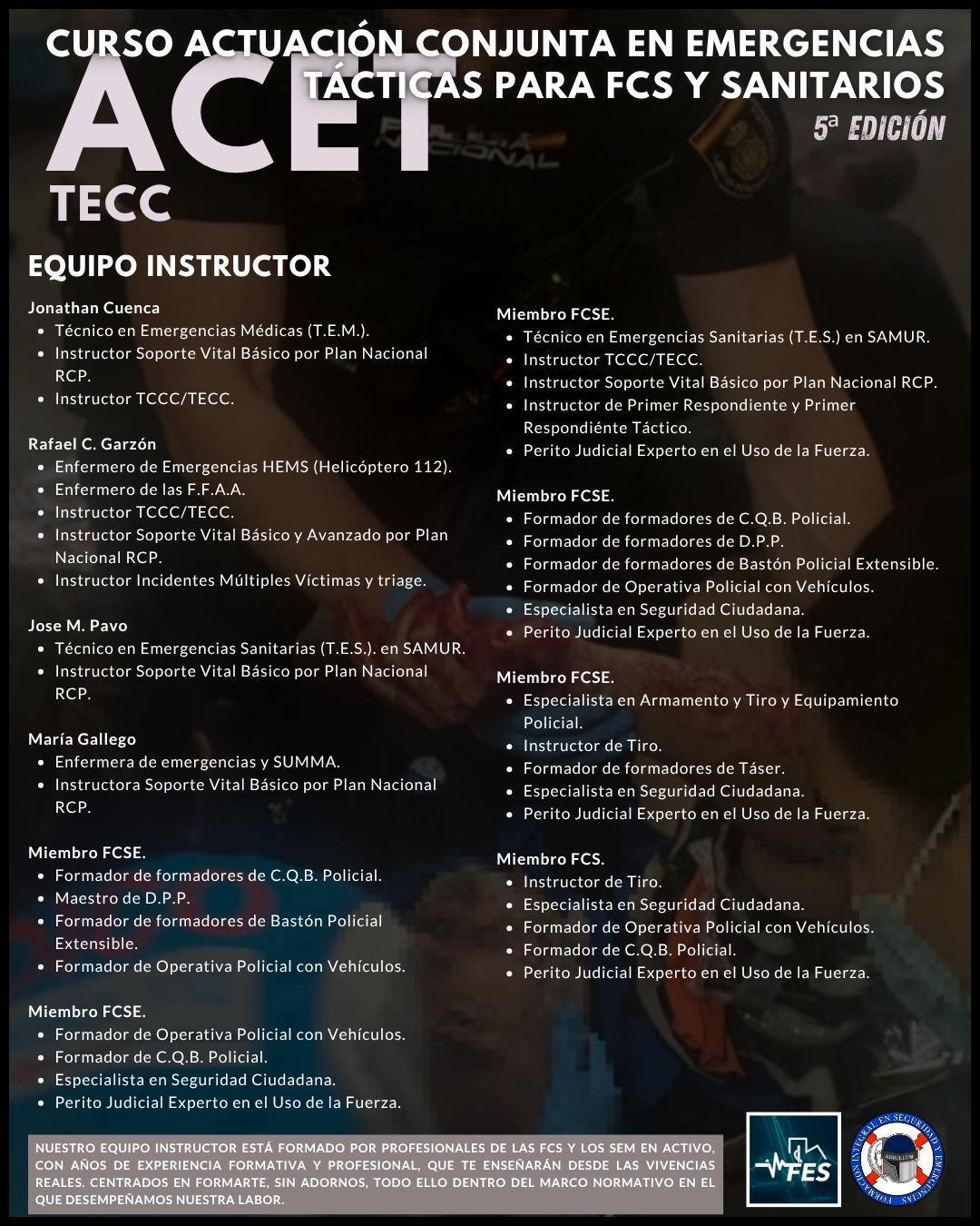 ACTUACIÓN CONJUNTA EN EMERGENCIAS TÁCTICAS