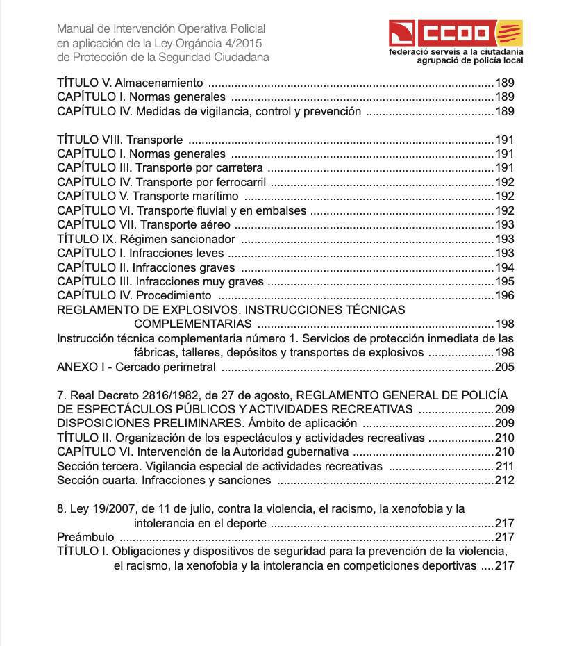 MANUAL INTERVENCIÓN OPERATIVA POLICIAL L.O 4/2015 MANUAL INTERVENCIÓN OPERATIVA POLICIAL L.O 4/2015