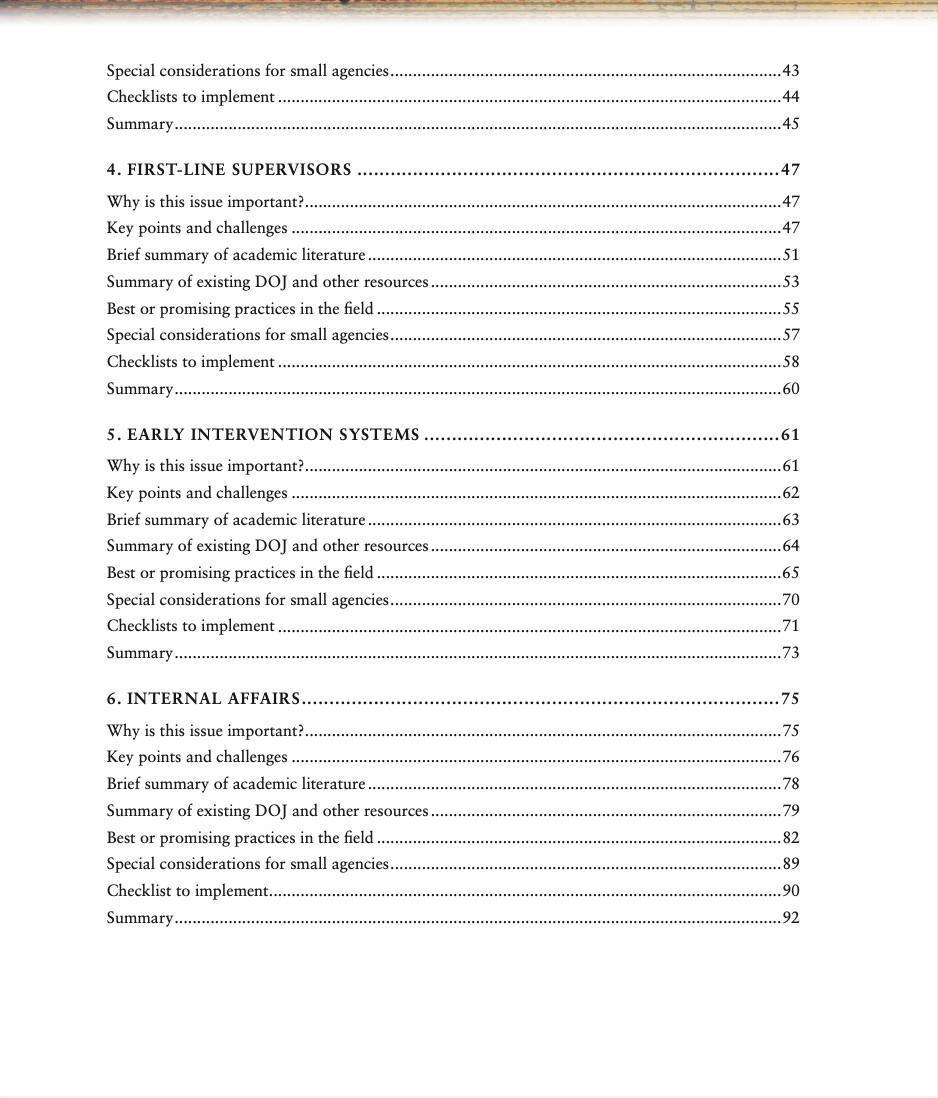 INFORME LECCIONES APRENDIDAS DE LA POLICÍA | 2019 EEUU INFORME LECCIONES APRENDIDAS DE LA POLICÍA | 2019 EEUU
