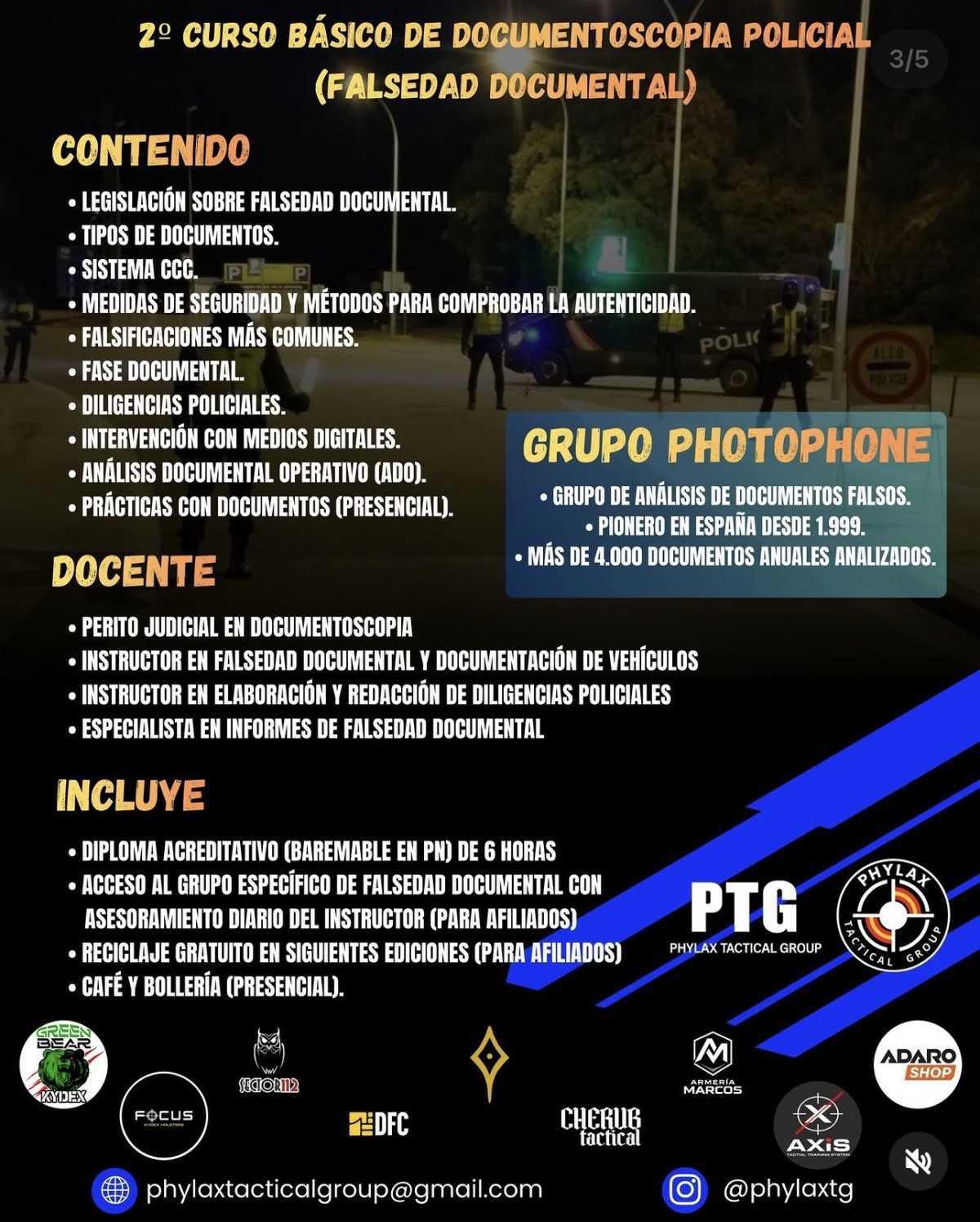  DOCUMENTOSCOPIA BÁSICO + AVANZADO| PHYLAX