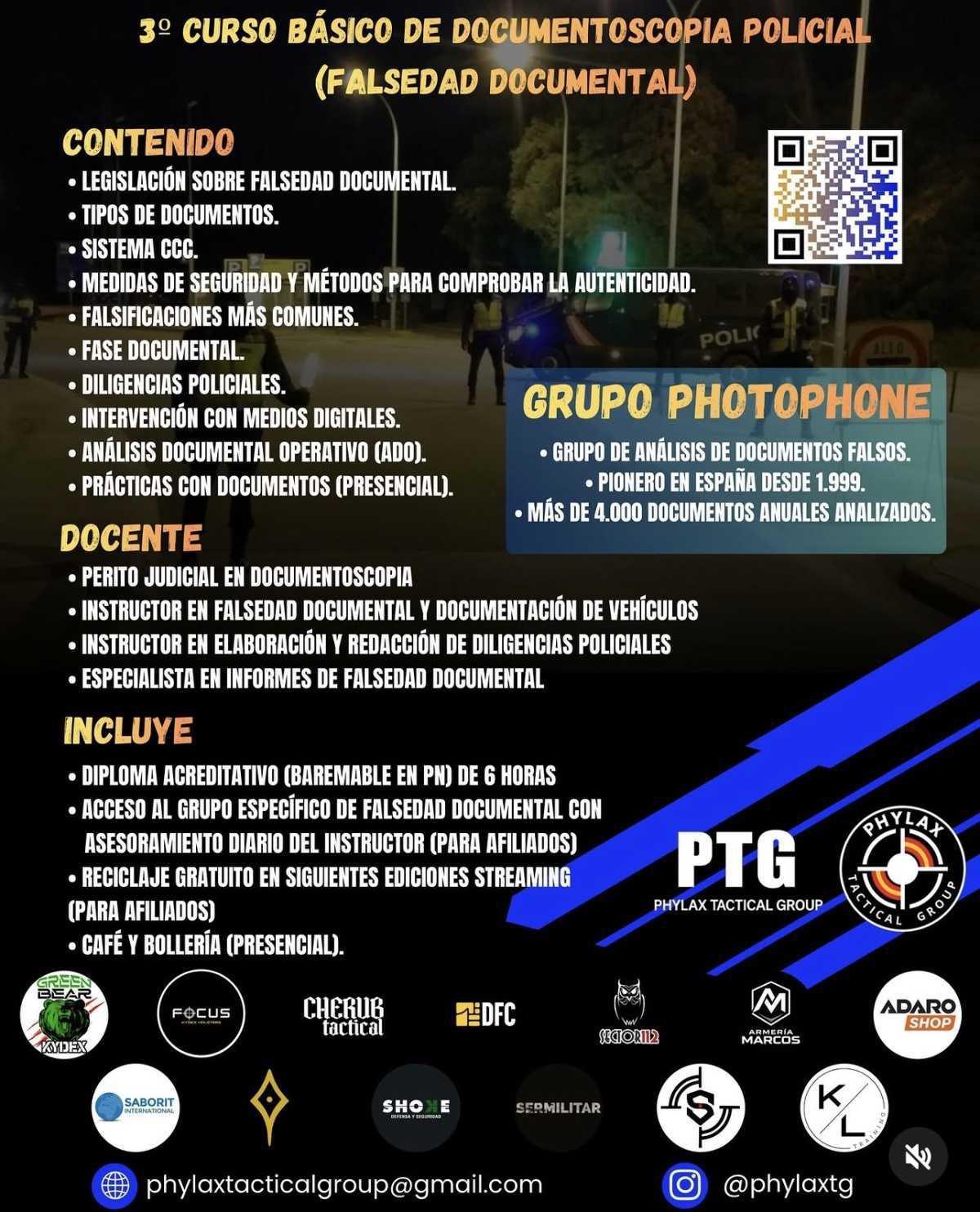 BÁSICO DOCUMENTOSCOPIA POLICIAL | PHYLAX 