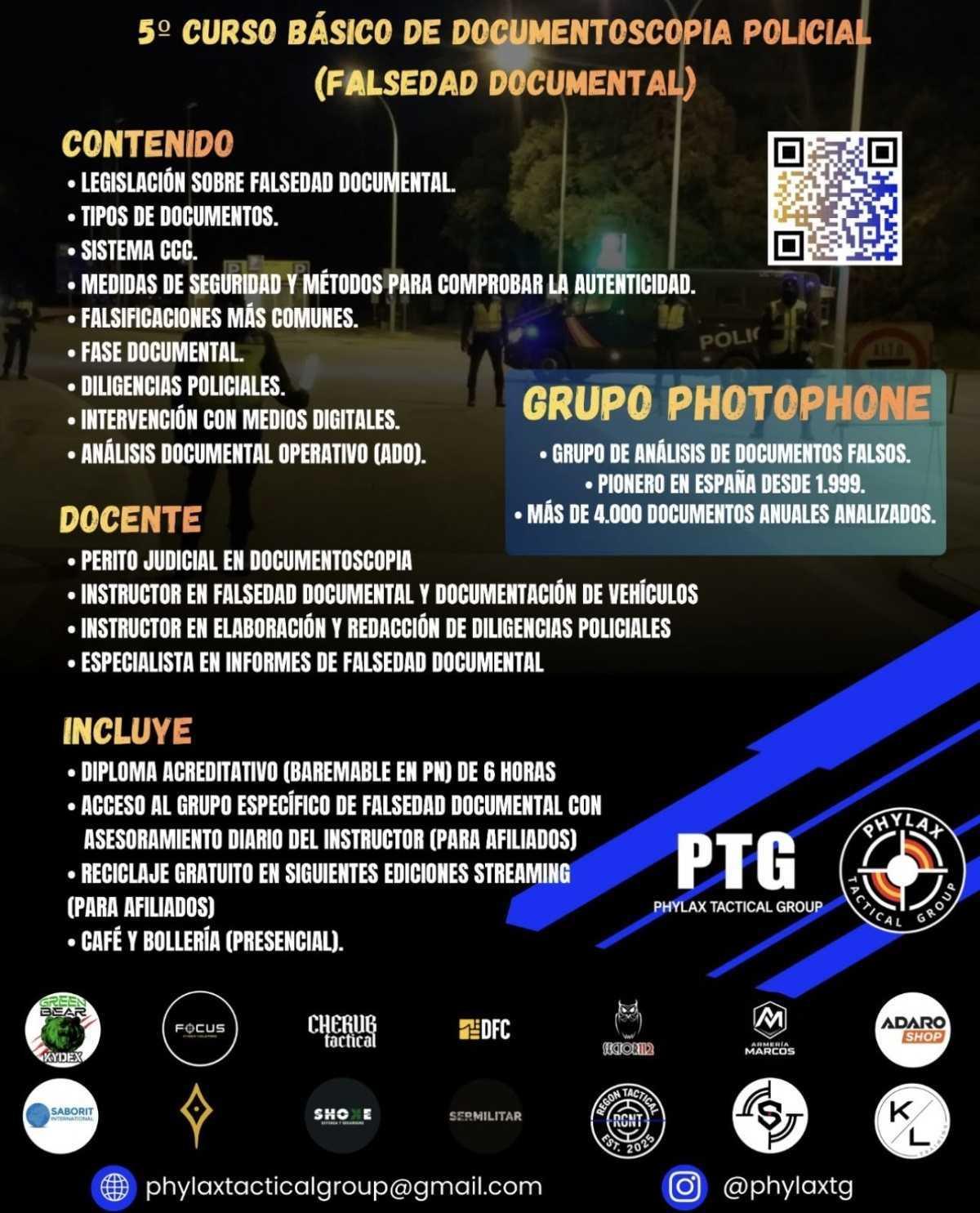 CURSO BÁSICO DE DOCUMENTOSCOPIA | PHYLAX