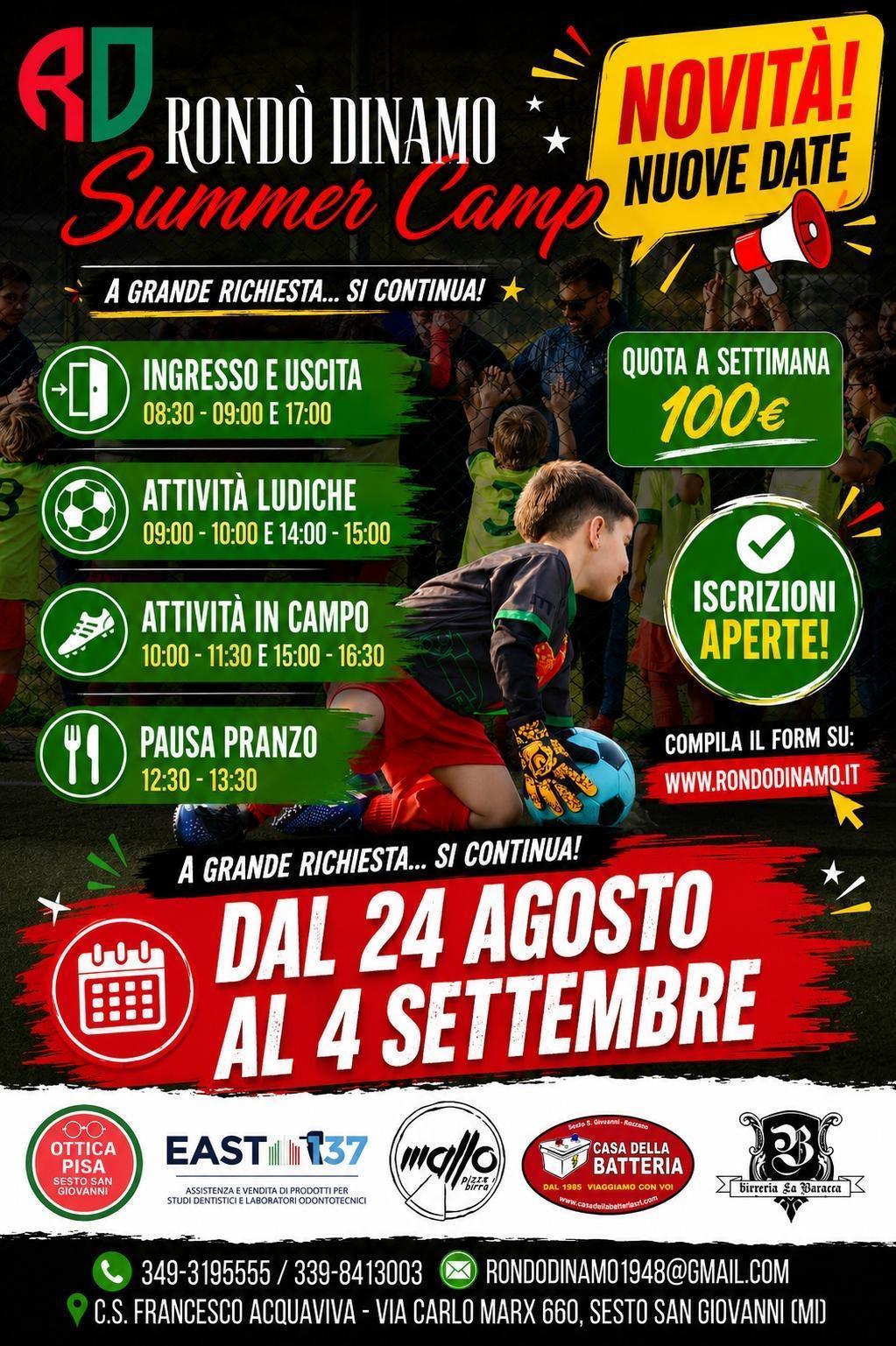 CAMPO ESTIVO - nuove date! CAMPO ESTIVO - nuove date!