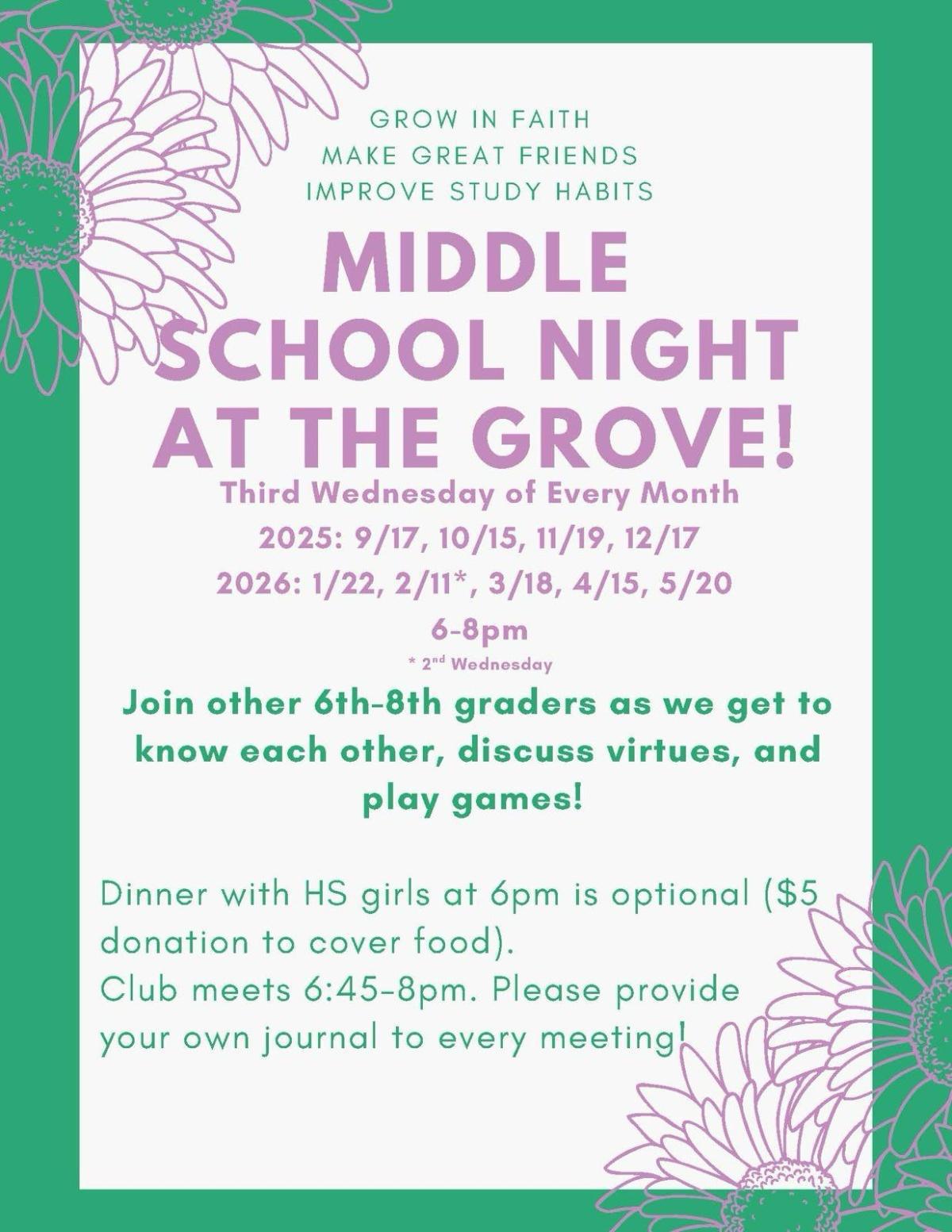 Grove Middle School Program