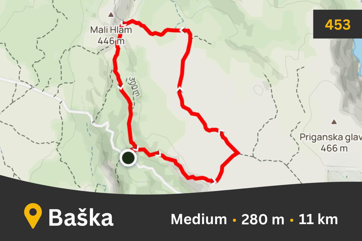Medium - Vela Rika Canyon Cycling Route 453