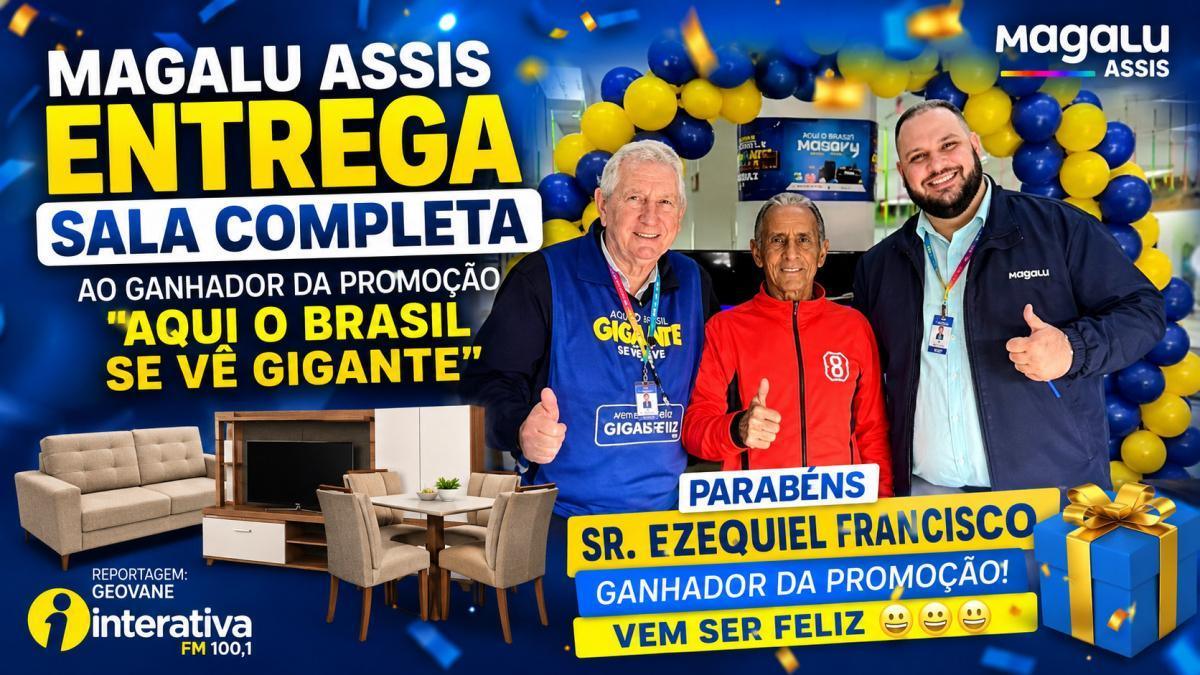 🎉 ASSIS | Magalu entrega sala completa ao ganhador da promoção "Aqui o Brasil se Vê Gigante" 🎉 ASSIS | Magalu entrega sala completa ao ganhador da promoção "Aqui o Brasil se Vê Gigante"