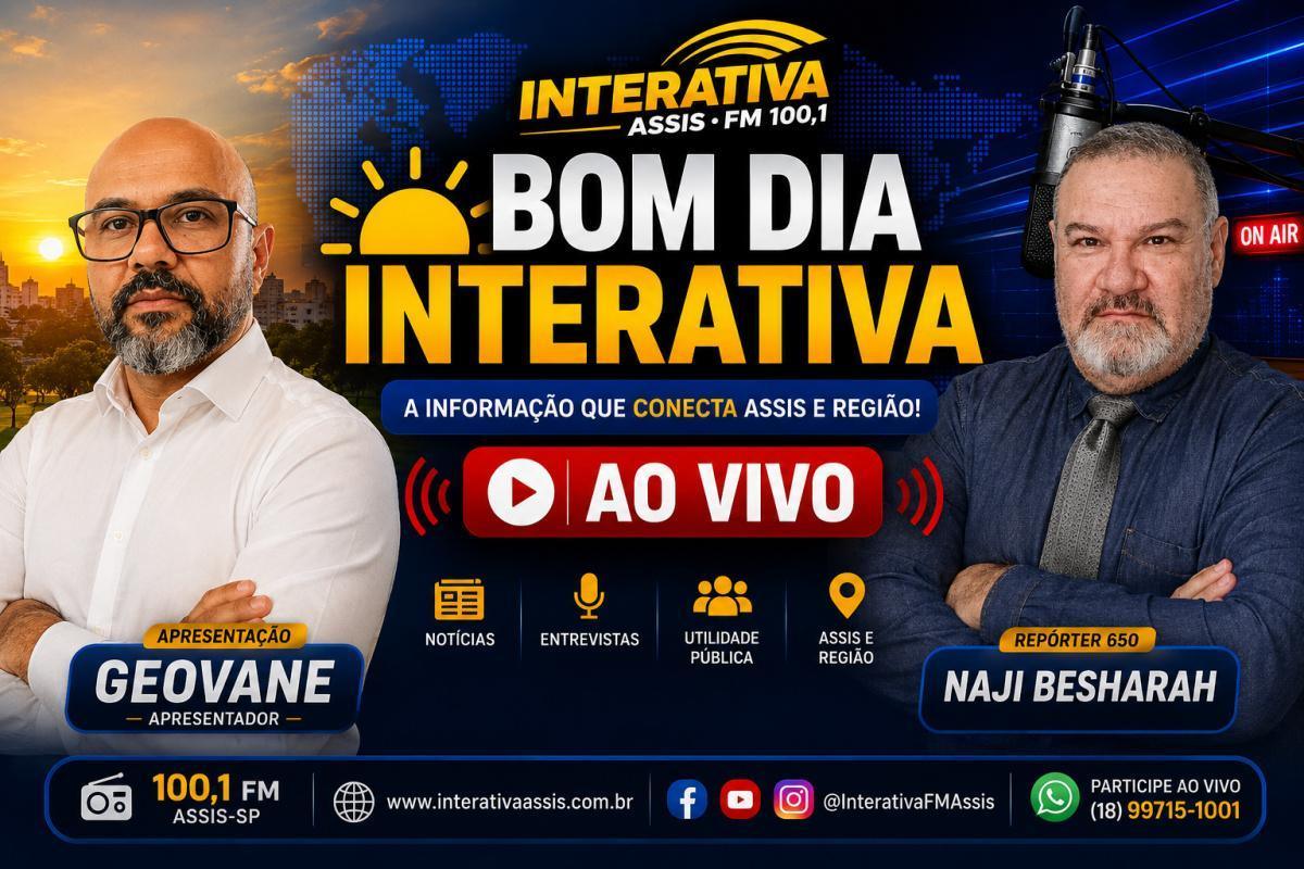 🔴 AO VIVO AGORA | Interativa FM 100,1 Assis-SP | Notícias, Entrevistas e Informação