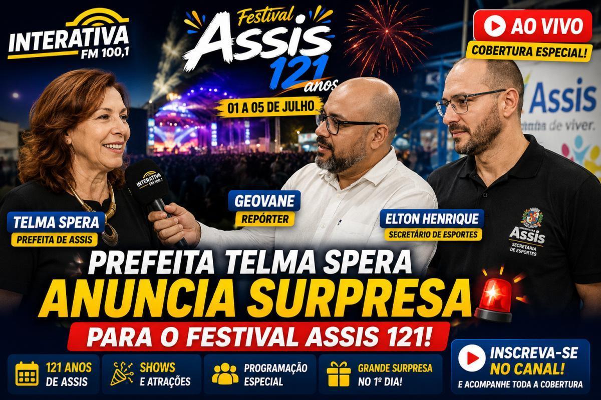 🎉 Prefeita Telma Spera anuncia surpresa para os 121 anos de Assis | Entrevista Exclusiva 🎉 Prefeita Telma Spera anuncia surpresa para os 121 anos de Assis | Entrevista Exclusiva