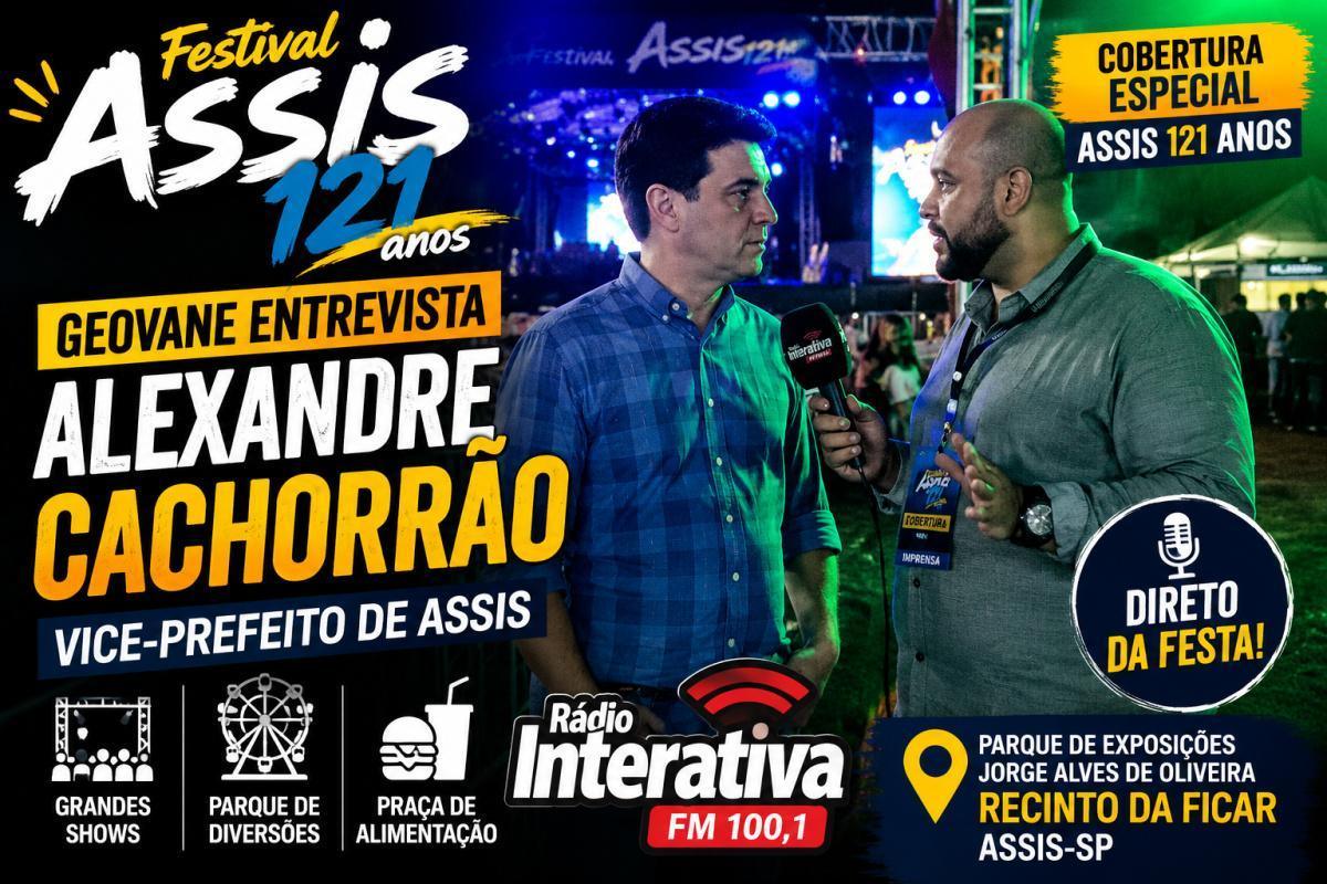 🎤 Assis 121 Anos: Geovane entrevista o vice-prefeito Alexandre Cachorrão