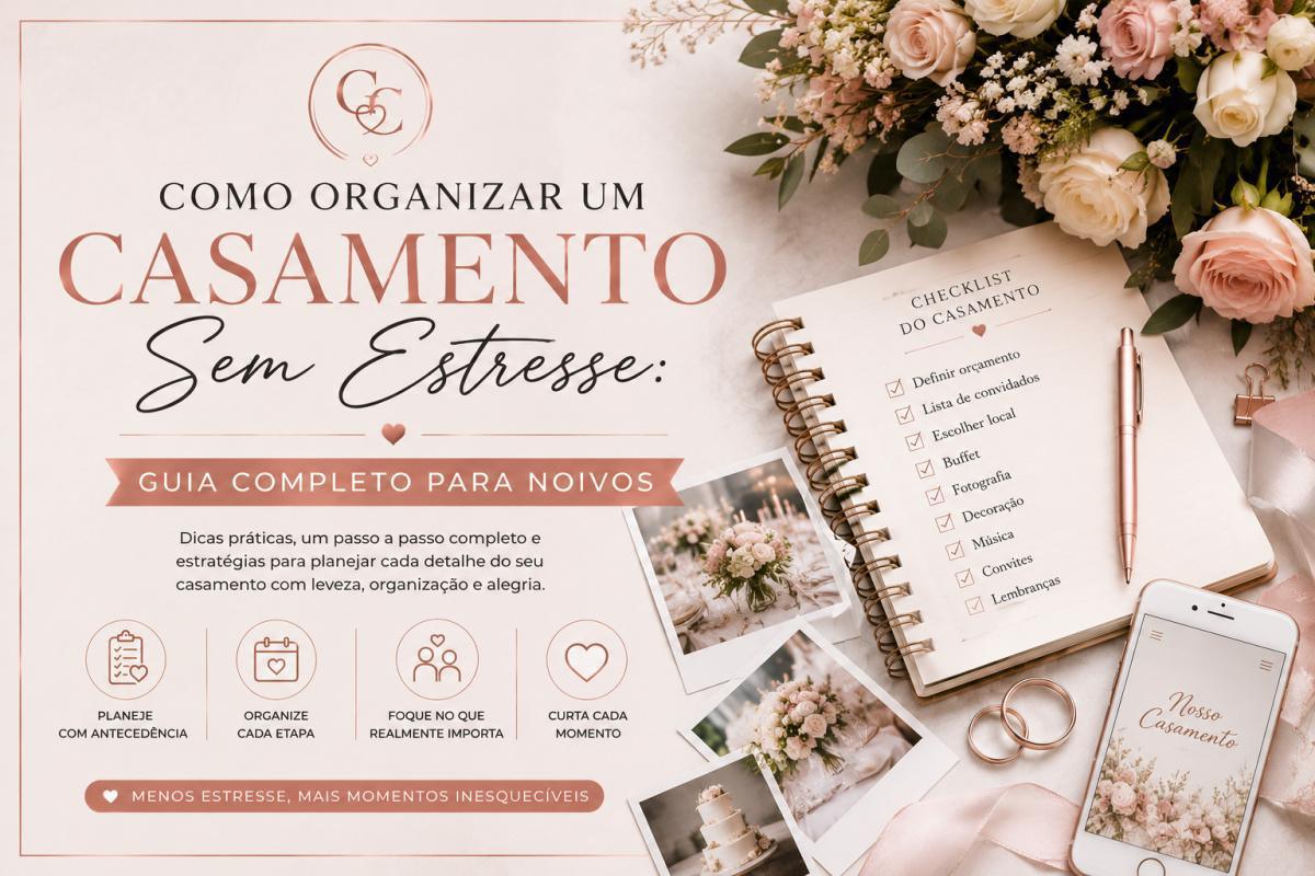 Como Organizar um Casamento Sem Estresse: Guia Completo para Noivos Como Organizar um Casamento Sem Estresse: Guia Completo para Noivos