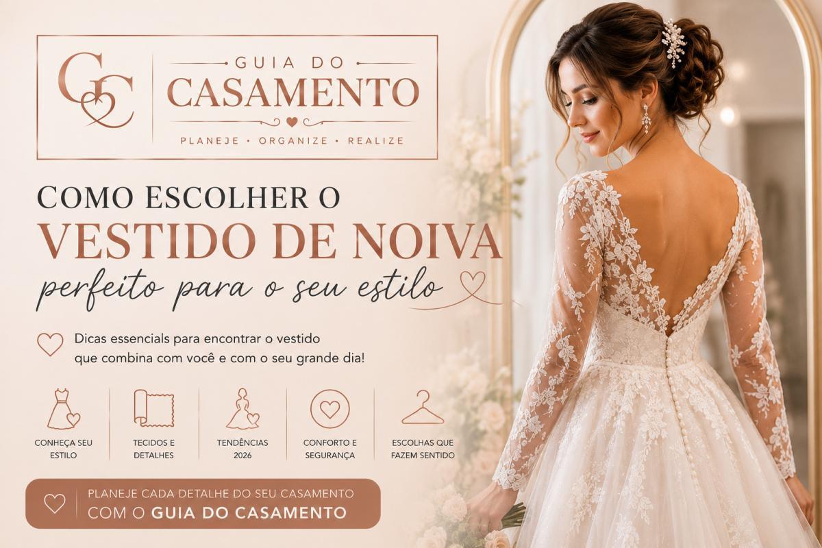 Como escolher o vestido de noiva perfeito para o seu estilo