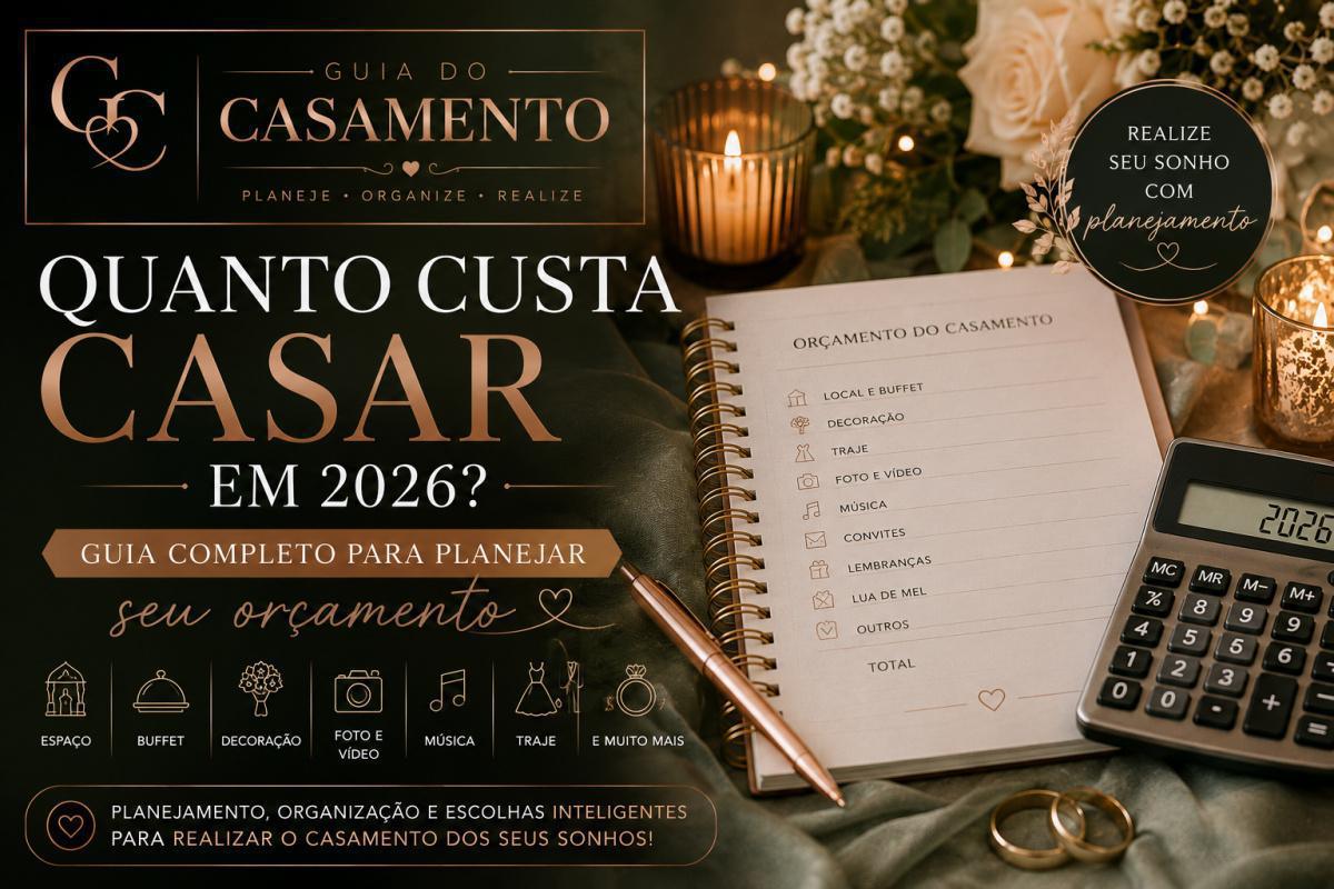 Quanto custa casar em 2026? Guia completo para planejar seu orçamento
