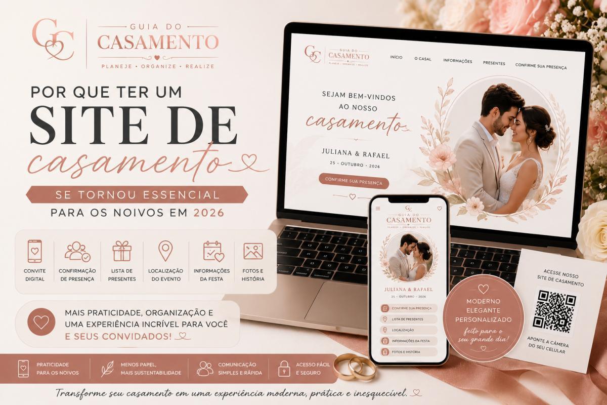 Por que ter um site de casamento se tornou essencial para os noivos em 2026 Por que ter um site de casamento se tornou essencial para os noivos em 2026