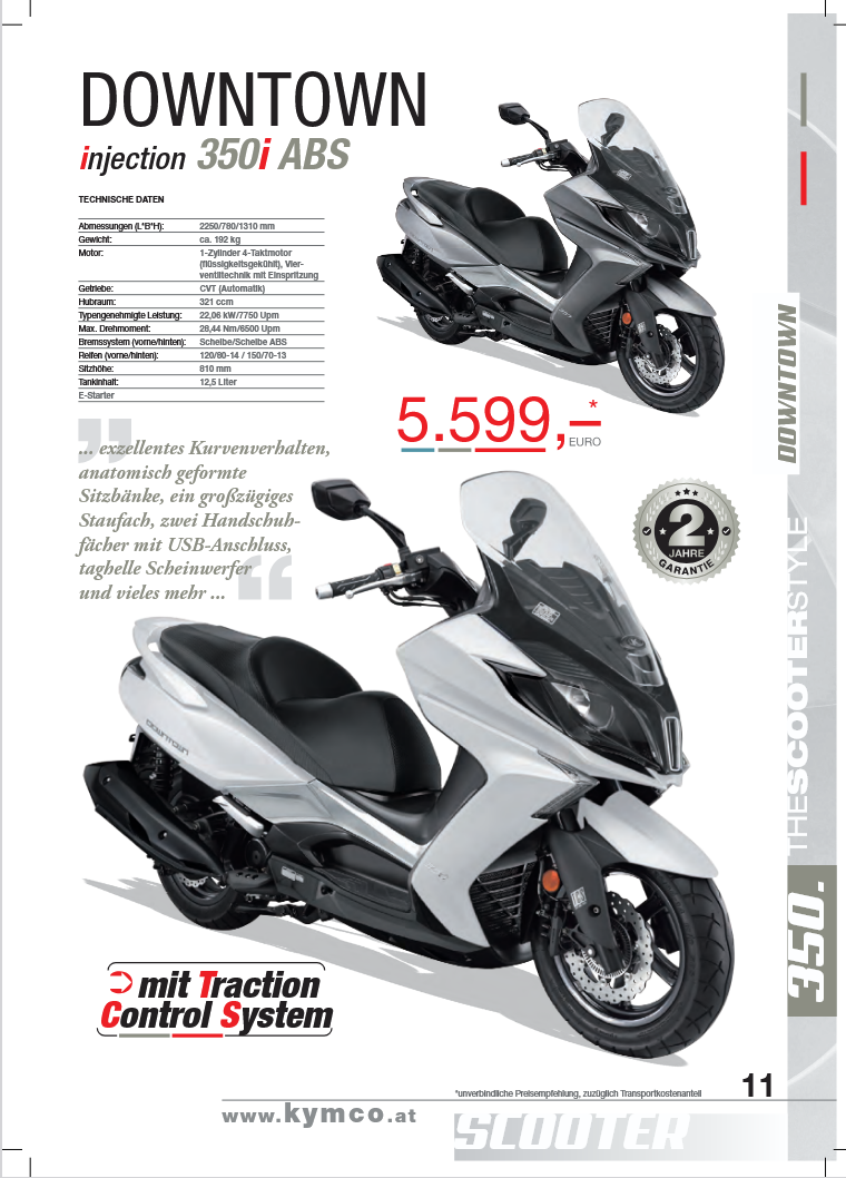 DOWNTOWN 350i ABS TCS