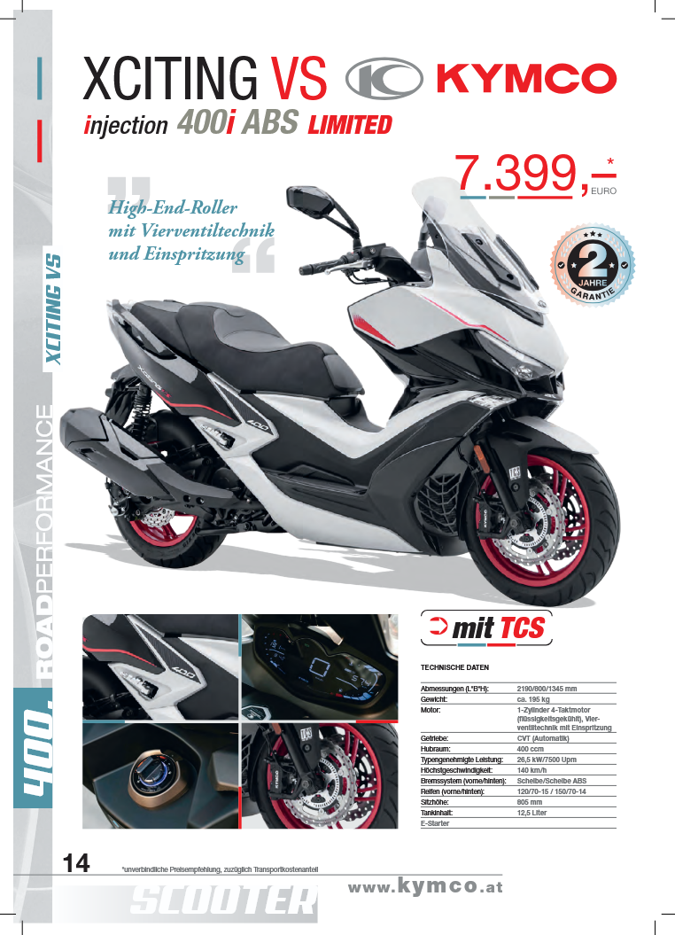 XCITING VS 400i LIMITED ABS TCS