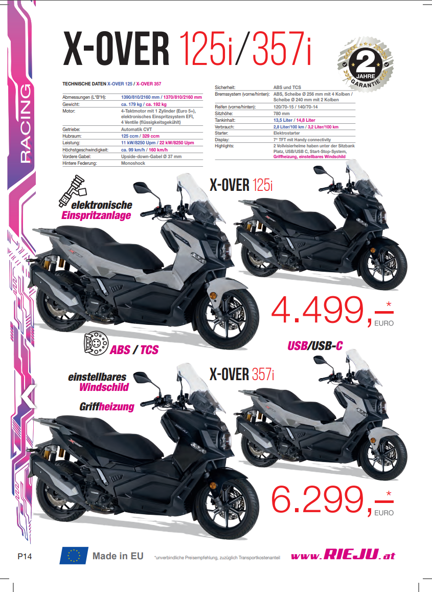 X-OVER 125i 357i