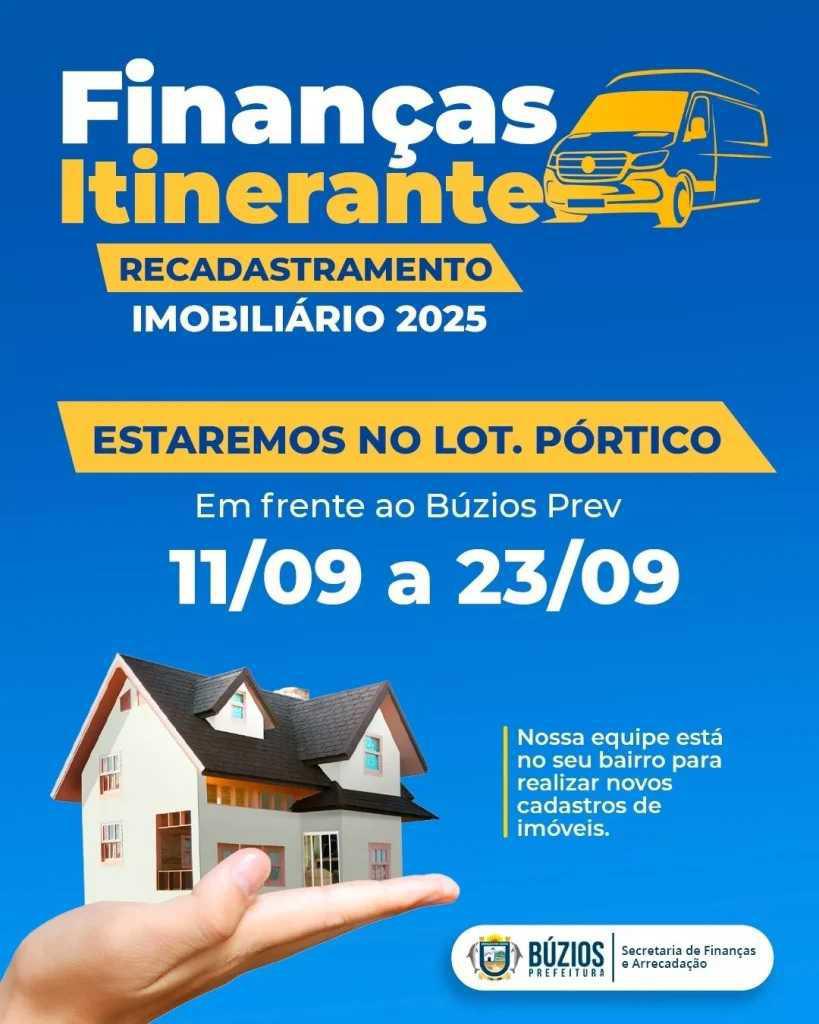 Prefeitura realiza recadastramento imobiliário no Loteamento Pórtico de Búzios