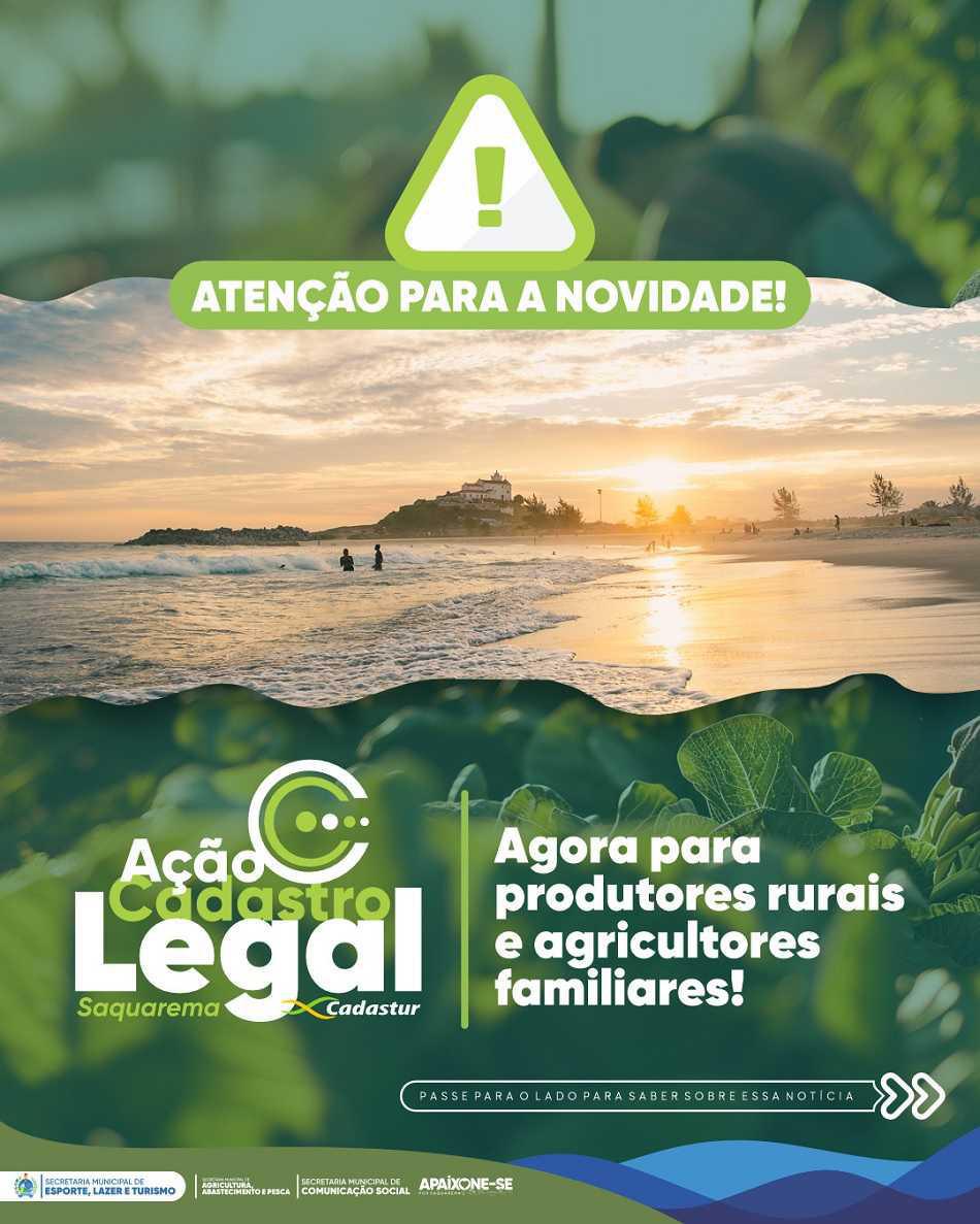 Saquarema amplia ação “Cadastro Legal” e inclui agricultores familiares no Cadastur