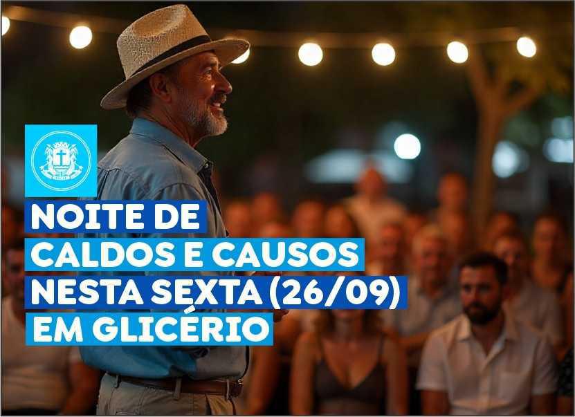 Espaço Cultural de Glicério realizará “Noite de Caldos e Causos”
