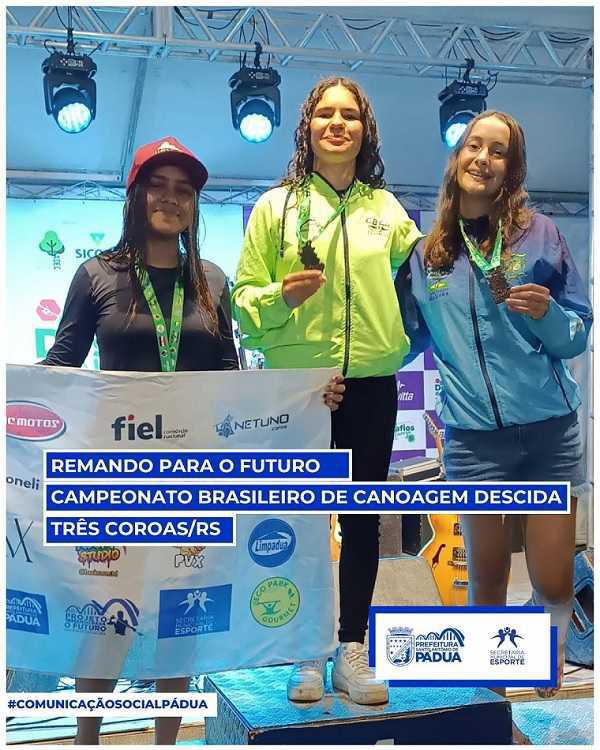 Escola de Canoagem de Santo Antônio de Pádua conquista medalhas em competição nacional
