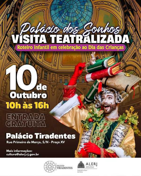 Palácio dos Sonhos: Visita teatral gratuita celebra o Dia das Crianças Palácio dos Sonhos: Visita teatral gratuita celebra o Dia das Crianças