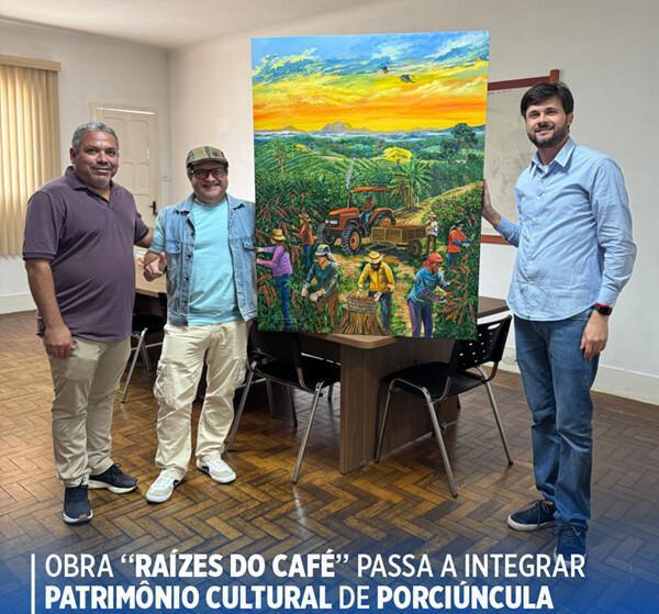 Obra “Raízes do Café” passa a integrar o patrimônio cultural de Porciúncula