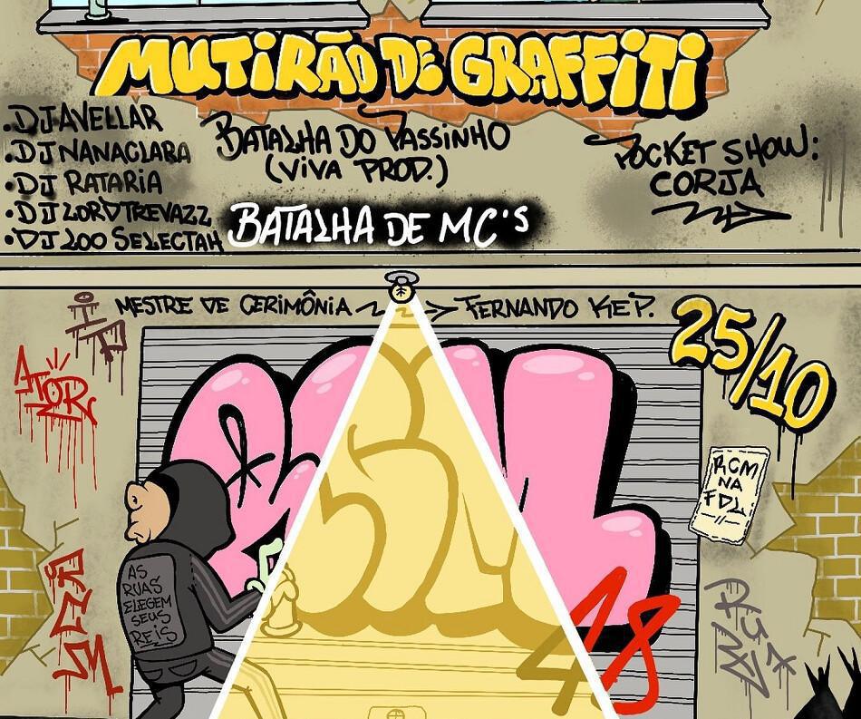 Mutirão de Graffiti agita a cidade com arte, música e cultura urbana em Macaé