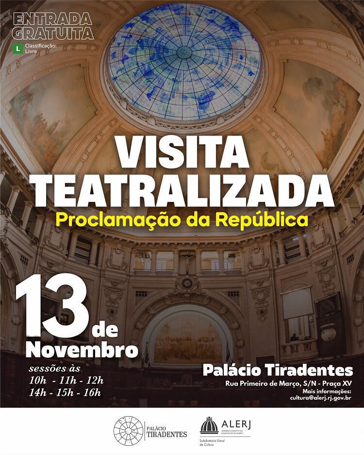 Tiradentes promove visita teatral sobre a Proclamação da República