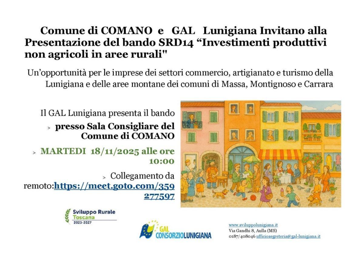 Bando Gal , Risorse Regione Toscana (alle ore 10.00)