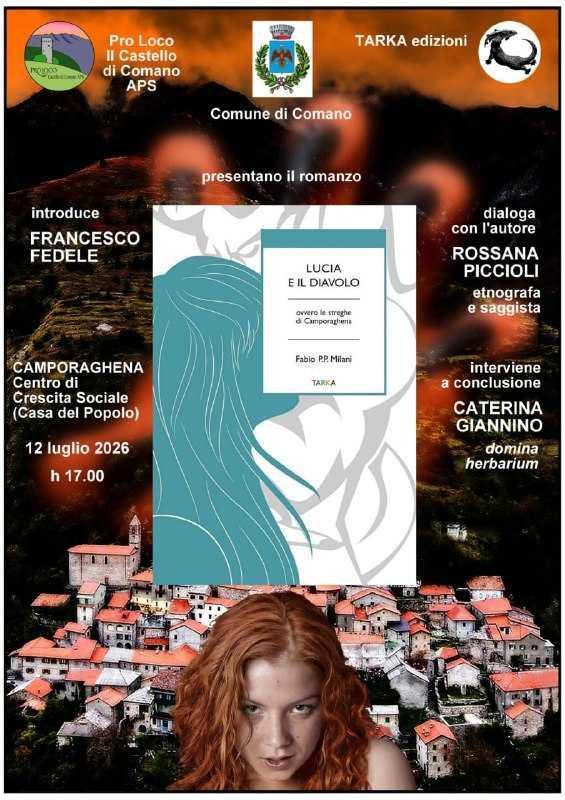 Presentazione del libro " Lucia e il Diavolo ovvero le streghe di Camporaghena" di Fabio Milani (inizio ore 17.00)