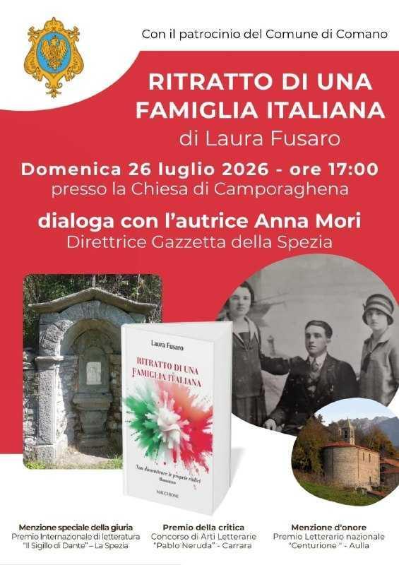Presentazione del libro " Ritratto di una famiglia italiana" di Laura Fusaro (inizio ore 17.00)