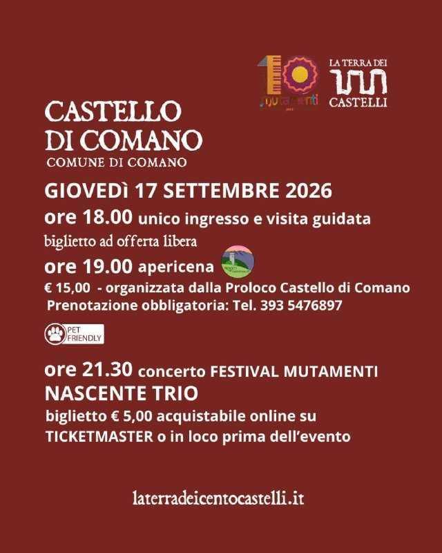 Concerto Festival Mutamenti - Nascente Trio (inizio ore 21:30)