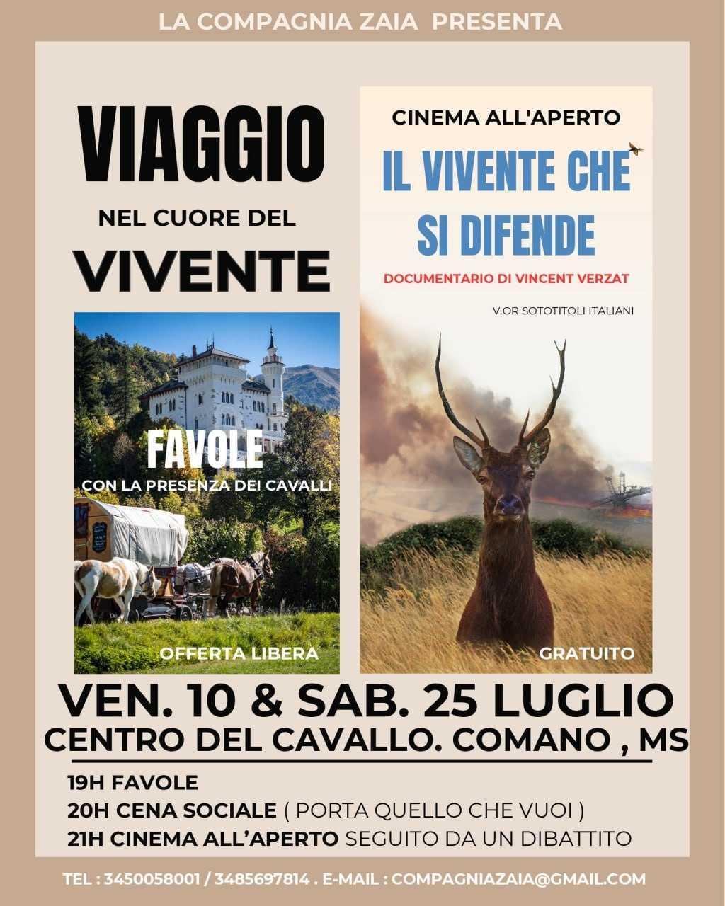 Viaggio nel cuore vivente - Favole con la presenza dei cavalli (dalle ore 19:00)