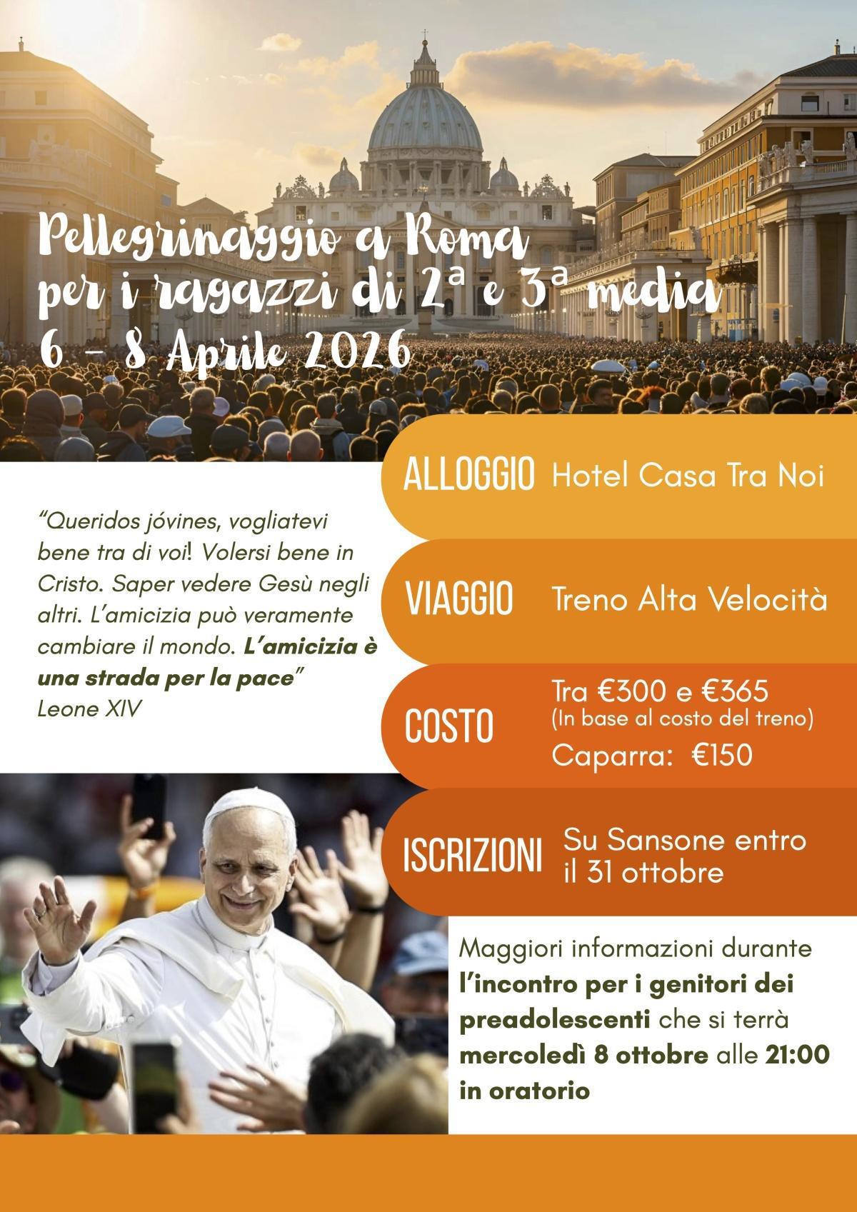 Pellegrinaggio a Roma (2ª e 3ª media)