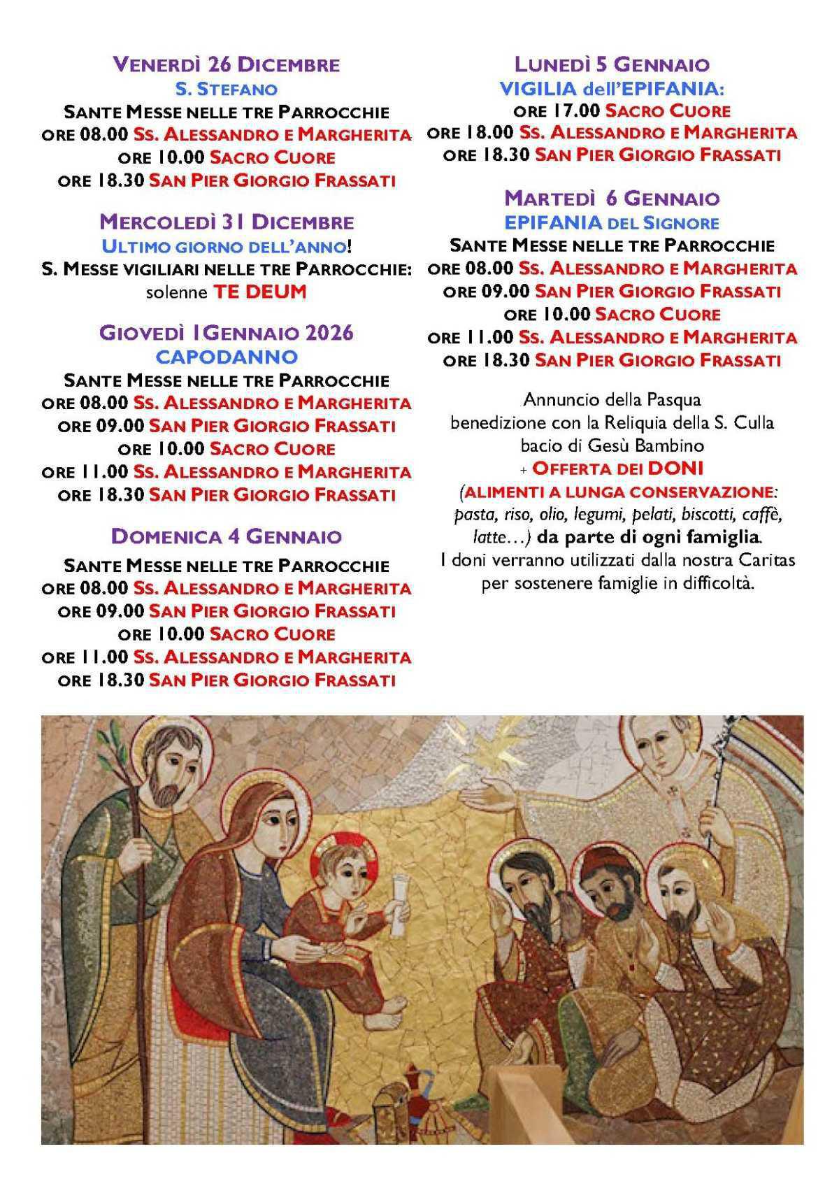 Avvisi dal 15 dicembre al 6 gennaio...